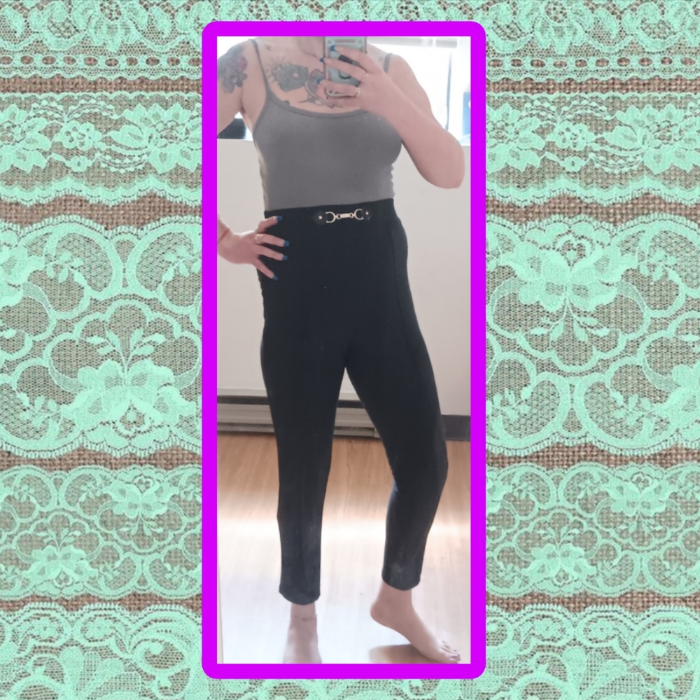 Black High-Waisted Women's Pants